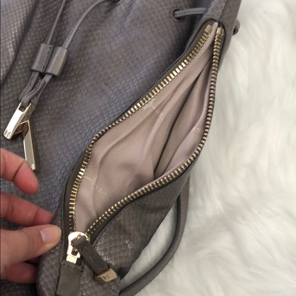 Grey Leather Backpack - image 5